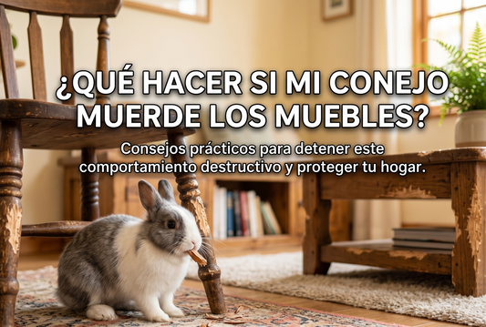 ¿Qué hacer si mi conejo muerde los muebles?