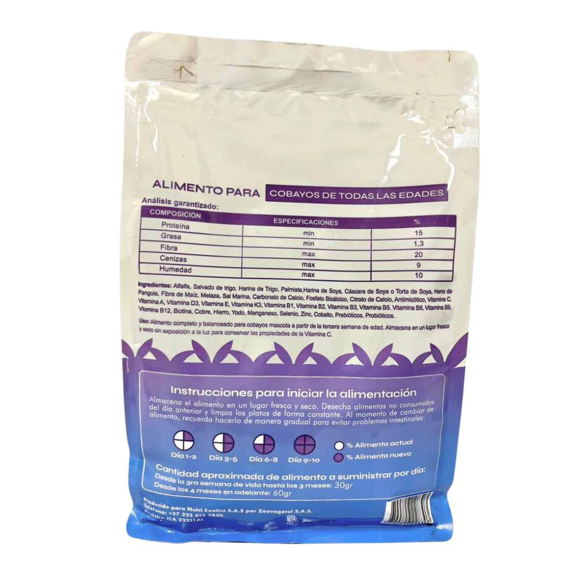 Concentrado Nutri Exotics para cobayas 1kg