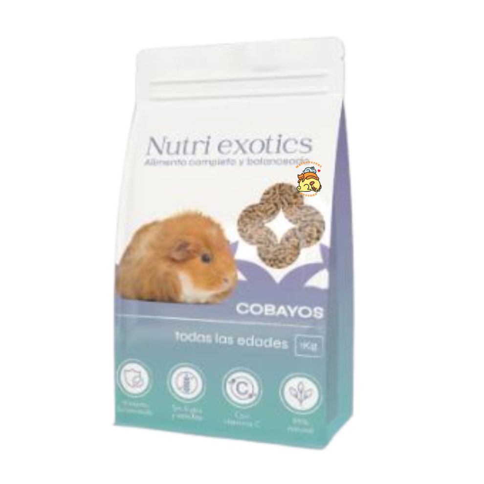 Pienso o concentrado Nutri Exotics para cobayas en Colombia Bogotá